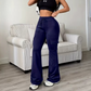 🎯 Utility Meets Flare | Women's High-Waisted Drawstring Cargo Flare Pants