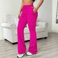 🎯 Utility Meets Flare | Women's High-Waisted Drawstring Cargo Flare Pants