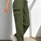 💥 Pockets Where You Need Them | Women's Drawstring Straight-Leg Cargo Pants