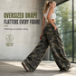🖤 Vintage Wash, Effortless Drape | Women's Oversized Wide-Leg Sweatpants