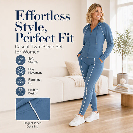 🎉 One Set, More Ways to Wear | Women's Zip-Up Hoodie & Pants 2-Piece Set⚡Free shipping