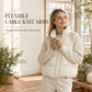 🧶 Knit Sleeves, Puffer Warmth | Women's Cable-Knit Patchwork Puffer Jacket