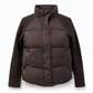 🧶 Knit Sleeves, Puffer Warmth | Women's Cable-Knit Patchwork Puffer Jacket