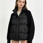 🧶 Knit Sleeves, Puffer Warmth | Women's Cable-Knit Patchwork Puffer Jacket