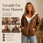 🐆 Wild Detail, Easy Style | Women's Leopard Print Zip-Up Hoodie