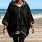 🐆 Leopard Detail, Easy Style | Women's Loose-Fit Drawstring Hoodie