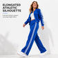 🎽 Stripes That Lengthen the Look | Women's Sporty Wide-Leg 2-Piece Set