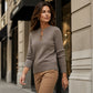 ✨ Jewelry-Inspired Detail | Women's Ribbed Knit Cutout Top with Metal Buckles