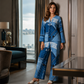🎨 Denim Look, Lighter Feel | Women's Patchwork Top & Wide-Leg Pants 2-Piece Set