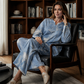 🎨 Denim Look, Lighter Feel | Women's Patchwork Top & Wide-Leg Pants 2-Piece Set