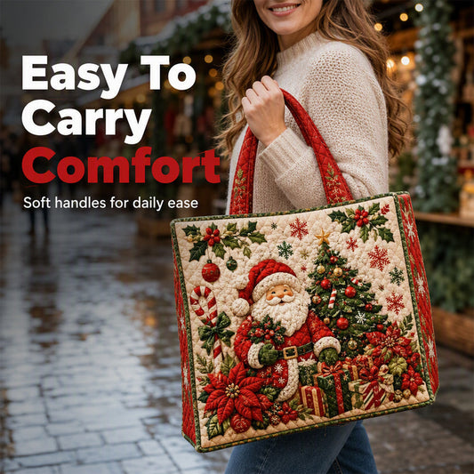 🎁 Festive Style, Everyday Space | Christmas Quilted Tote Bag