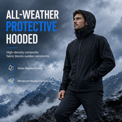 🌧️ Ready for Changing Weather | Unisex Hooded Outdoor Softshell Jacket