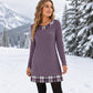 🏁 Plaid Detail, Effortless Style | Women's Patchwork Knit Dress