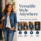 💙 Denim with a Feminine Twist | Women's Double-Breasted Ruffle Jacket