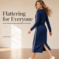 🖤Black Friday Sale:50% OFF🖤✨Women's Long Sleeve Crewneck Sweatshirt Dress Casual Solid Color Patchwork Pullover Dress