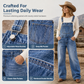 💖50% off!💖 👖Women's Stretchy Denim Overalls Wide Leg Jumpsuit with Adjustable Straps