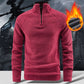 ✨ Warm & Sharp 👕 Men's Warm Solid Half Zip Long-Sleeve Tops – Soft Fabric, Casual Versatile Pullover Short Facebook Headline