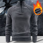 ✨ Warm & Sharp 👕 Men's Warm Solid Half Zip Long-Sleeve Tops – Soft Fabric, Casual Versatile Pullover Short Facebook Headline