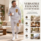 🏆New Arrival – 50% OFF Now!🦁 Men's Lion Graphic Pullover Hoodie & Sweatpants Set ✨ soft fabric, relaxed fit for casual daily wear