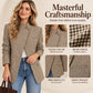 New Collection 🧥 Women's Chic Brown Small Plaid Jacket ✨ classic plaid design, warm & easy to match