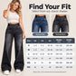 💎 Exclusive Deal 👖 Women's Casual Stretch Wide-Leg Jeans ✨ stretch denim, flattering wide leg, easy to match