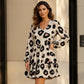 🏆 Bestseller – Extra Savings Now 🐆 Women's Leopard Print V-Neck Long Sleeve Dress ✨ flattering v-neck, trendy leopard print, soft fabric