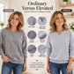 🛍️ New Collection – Special Price! 🤍 Women's Casual Split V-Neck Sweatshirt ✨ unique split v-neck, soft fabric, casual everyday style