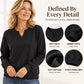 🛍️ New Collection – Special Price! 🤍 Women's Casual Split V-Neck Sweatshirt ✨ unique split v-neck, soft fabric, casual everyday style