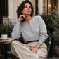🛍️ New Collection – Special Price! 🤍 Women's Casual Split V-Neck Sweatshirt ✨ unique split v-neck, soft fabric, casual everyday style