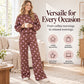 🔥 New Arrival – 50% OFF Now! 🤍 Women's Polka Dot Top & Wide-Leg Pants Set ✨ classic polka dot print, loose wide leg, elegant matching set