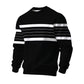 💎 Exclusive Deal 🧶 Men's Casual Crewneck Striped Sweatshirt ✨ soft fabric, crew neck, striped casual pullover