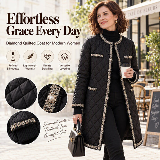 ⏰ Last Chance 🧥 Women's Quilted Mid-Length Padded Jacket ✨ quilted stitching, mid-length cut, lightweight warm padded outerwear