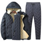🌸 New Collection – Special Price! 🧥 Men's Winter Hooded Padded Jacket and Pants Set ✨ warm padded filling, hooded coat + trousers, 2-piece winter outfit set