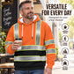 Men's High-Visibility Style Printed Hoodie