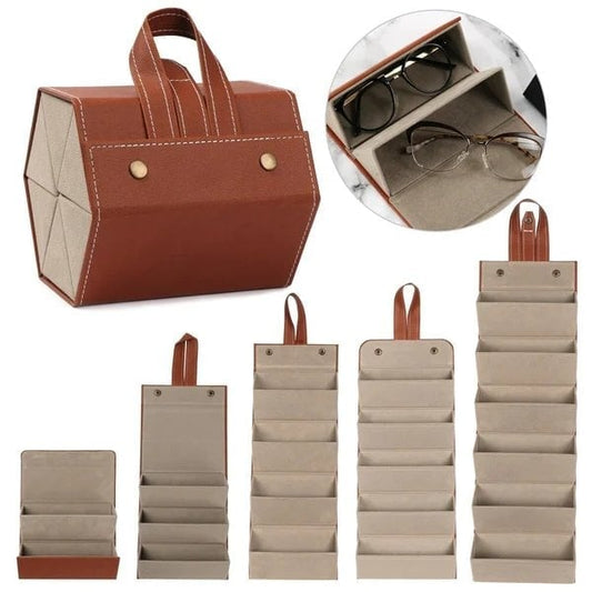 🔥Hot Produc🔥Multiple Glasses Leather Storage Case