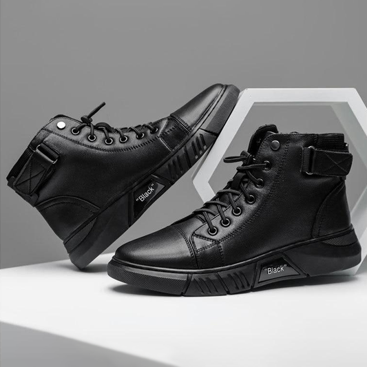 High quality high boots leather shoes【Free Shipping】